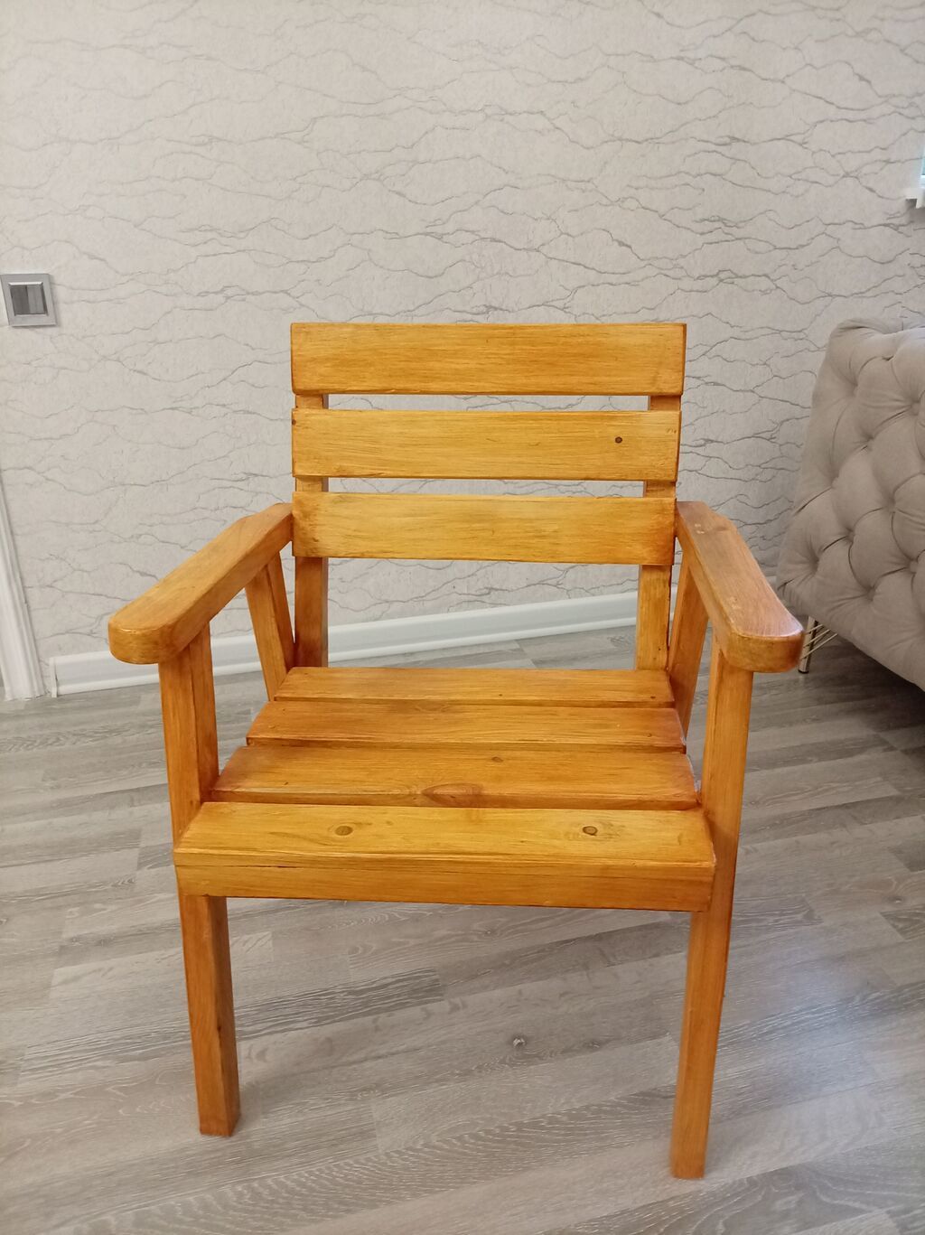 4 ədəd bağ kreslosu Satılır. - Material: təbii ağac, lakla örtülüb — Kreslolar, Fatmayı (2)