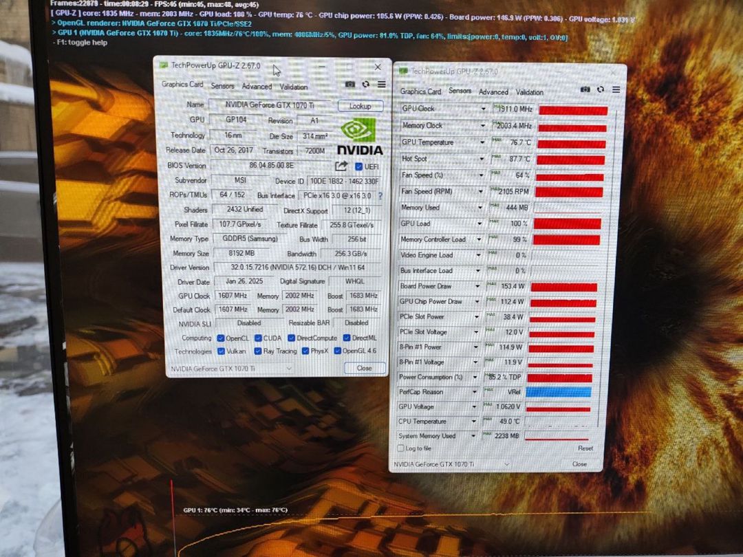 Msı GTX 1070Ti Aero 8GB — Kompüterlər və noutbuklar, Bakı (5)