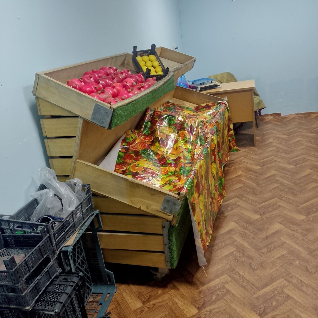 Tərəvəz və meyvə stendi – mağaza/supermarket üçün - Material: taxta — Vitrini, Bakı (2)