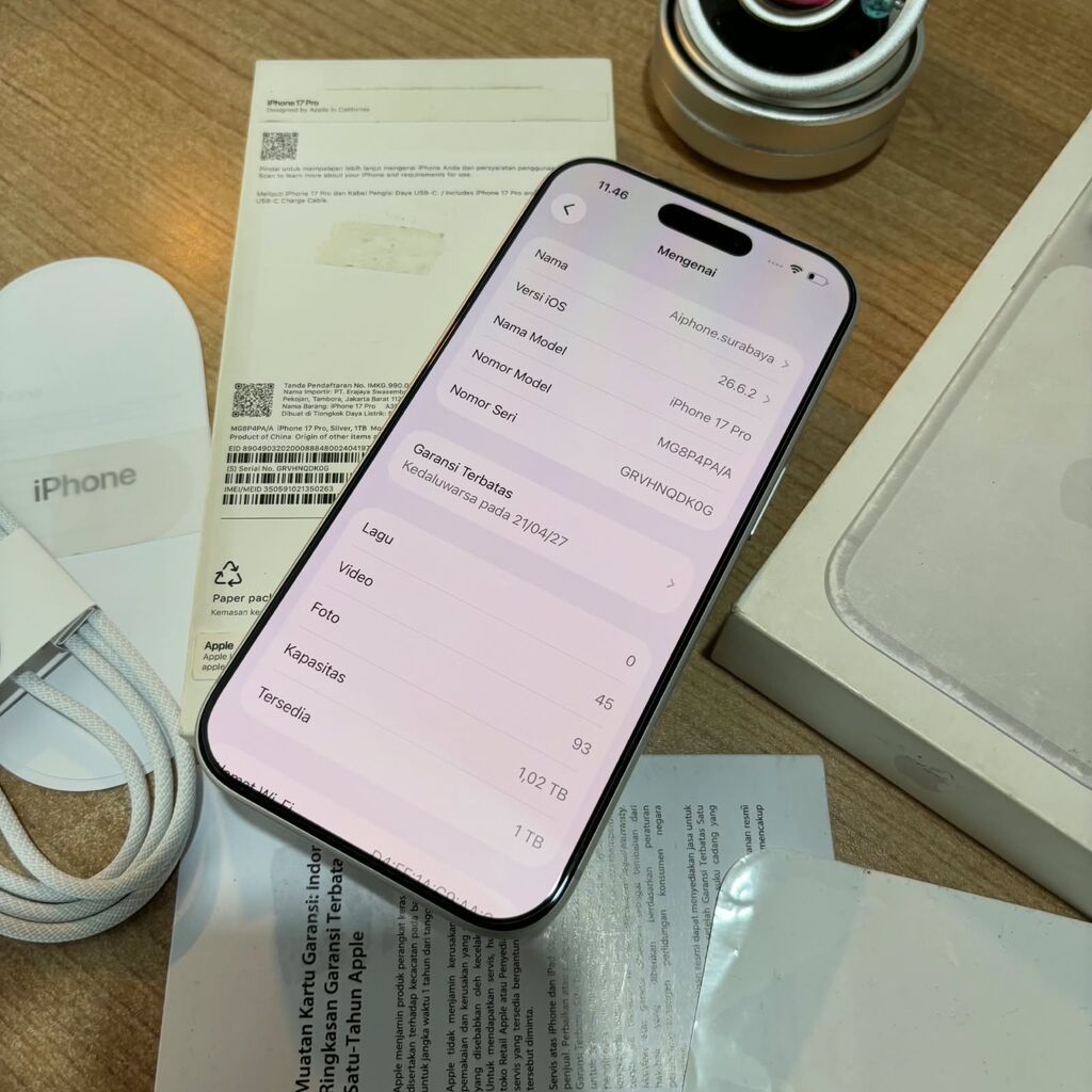 IPhone 17 Pro, 1 TB, White Titanium, Sənədlərlə — Apple iPhone, İsmayıllı (2)