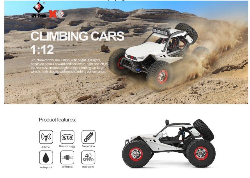 Oyuncaq maşın "Wltoys 12429 1/12" — Oyuncaqlar, Bakı (2)