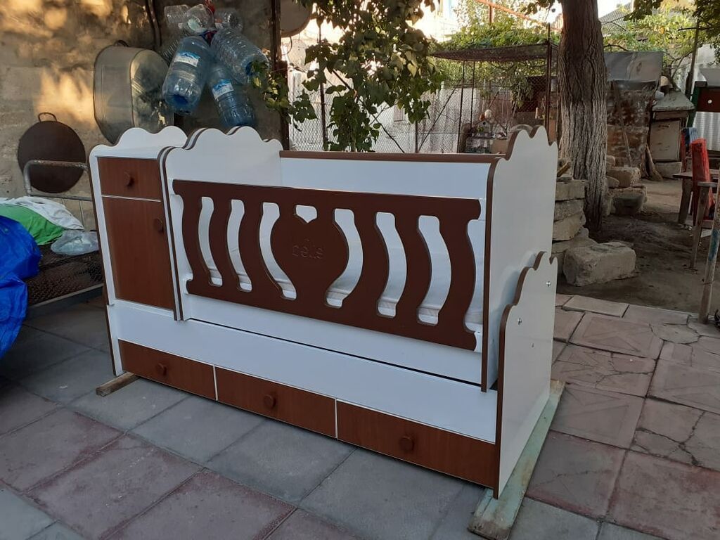 Uşaq beşiyi – çoxfunksiyalı model - Material: laminat/MDF əsaslı — Bəşikləri, Sumqayıt (2)