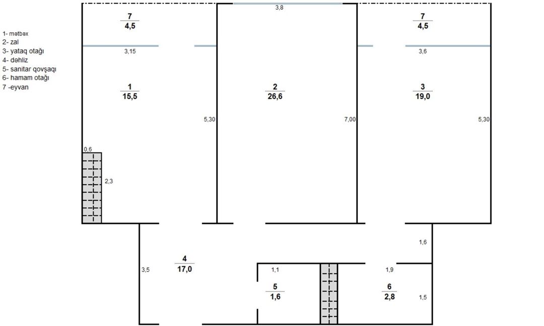 Satılır 2 otaqlı yeni tikili 92 m² — Mənzil, Bakı (12)