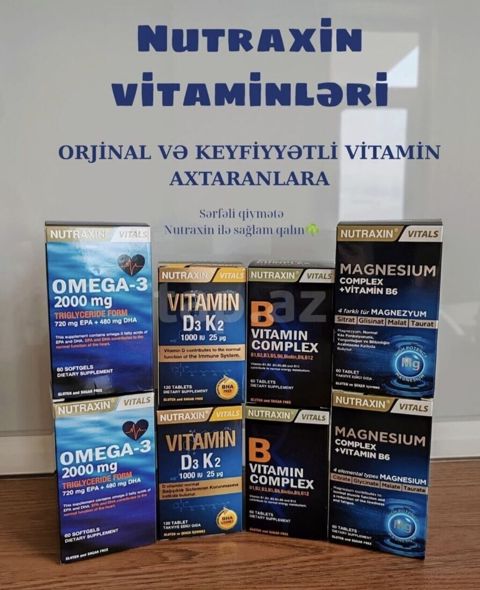 Nutraxin vitaminləri – orijinal və keyfiyyətli vitamin axtaranlar — Qobu
