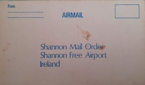 Конверт "Shannon Mail Order Shannon Free Airport İreland" — Bakı