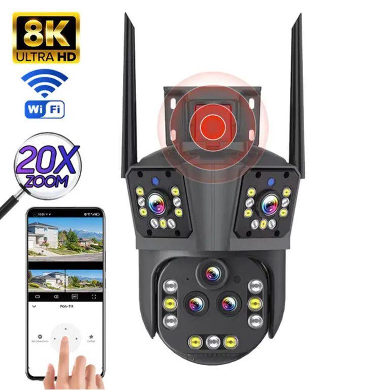 Wifi smart PTZ kamera 360°2MP/3MP — Ağıllı ev və təhlükəsizlik, Bakı (12)