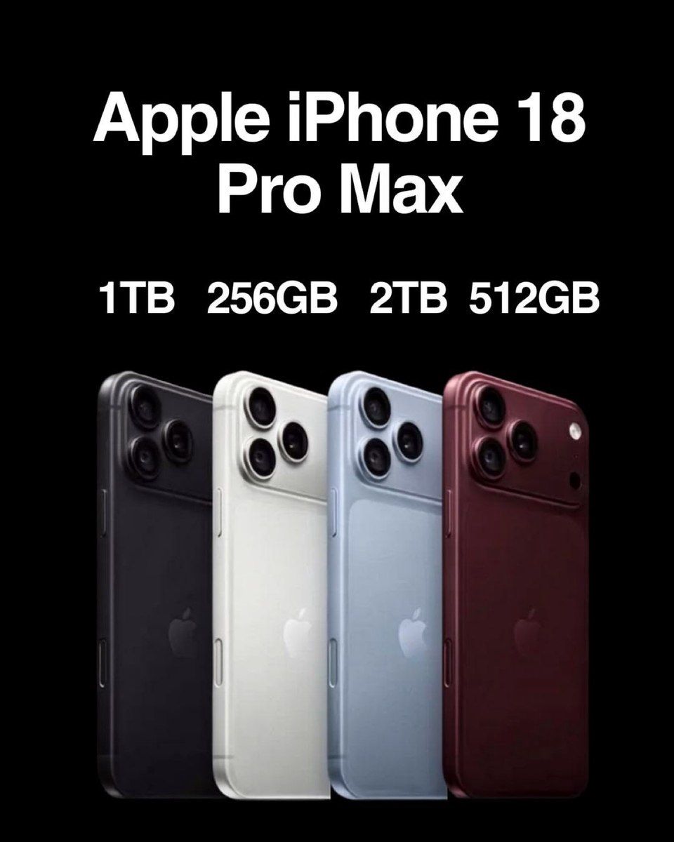 Apple iPhone 18 Pro Max Burgundy 256GB/12GB — Smartfonlar, Bakı