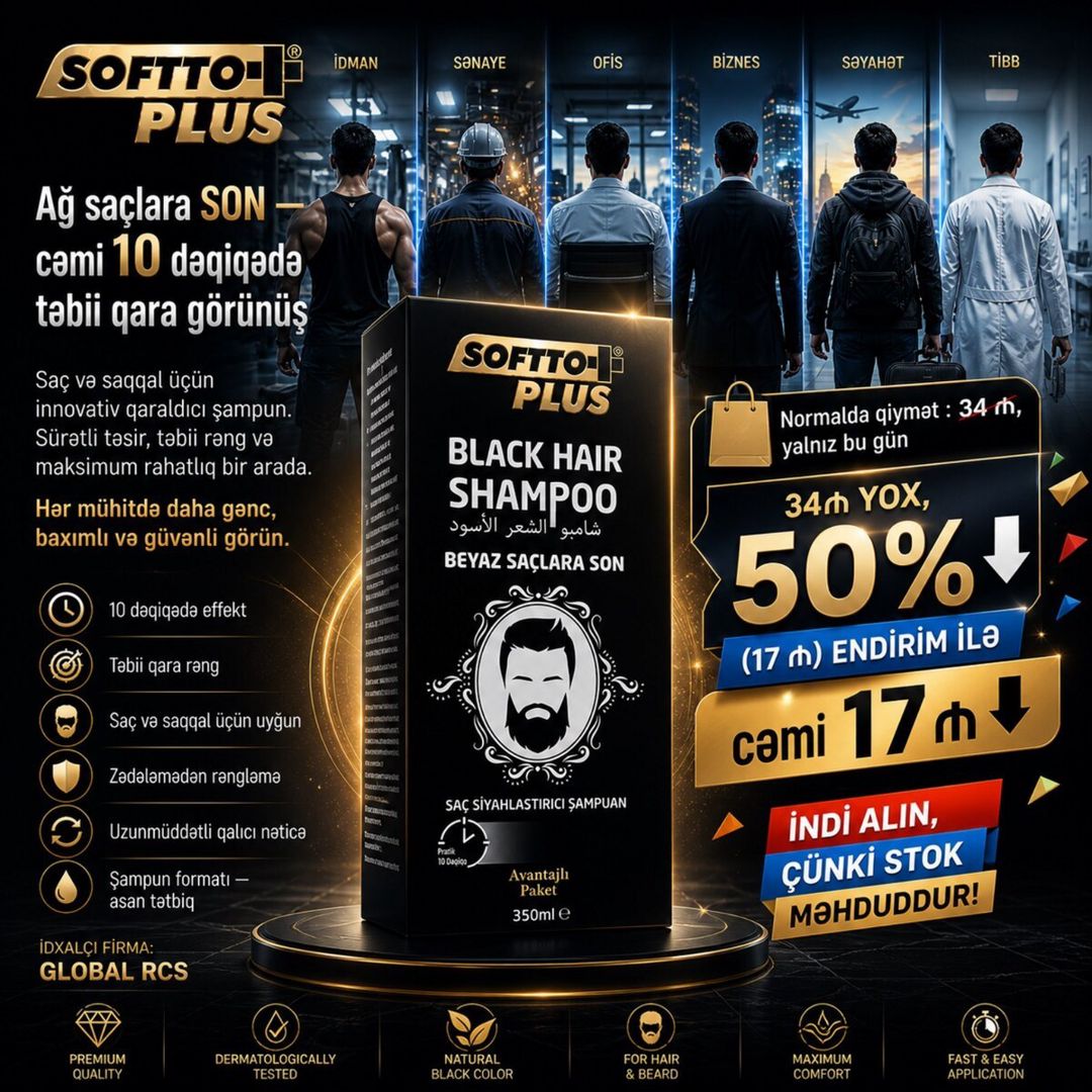 Softto+Plus qara tonlaşdırıcı saç şampunu (350 ml) — Gözəllik və səhiyyə, Bakı (3)
