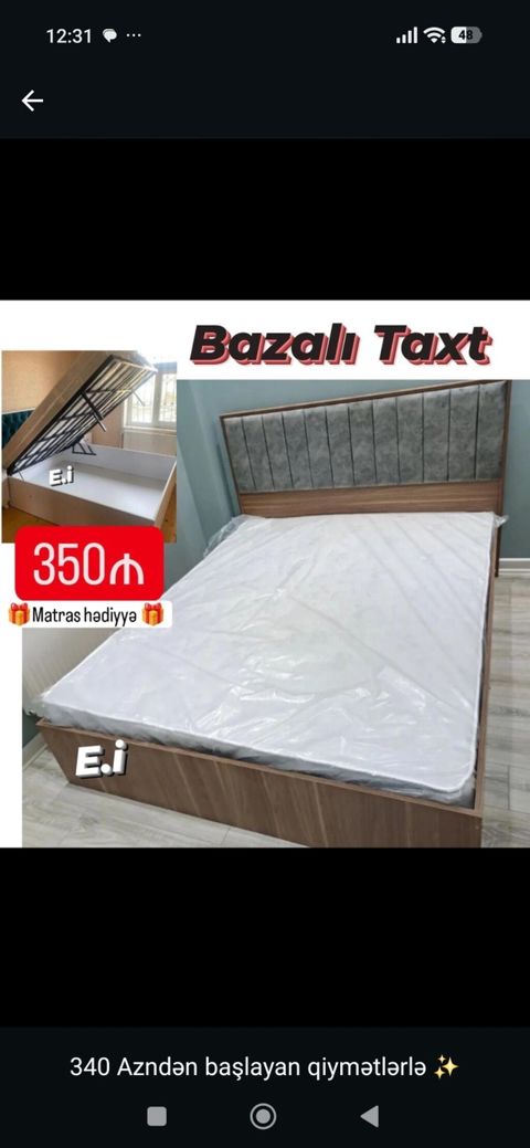 Bazalı taxt - Qaldırılan mexanizmli geniş baza: asan açılıb-bağlanan — Bakı