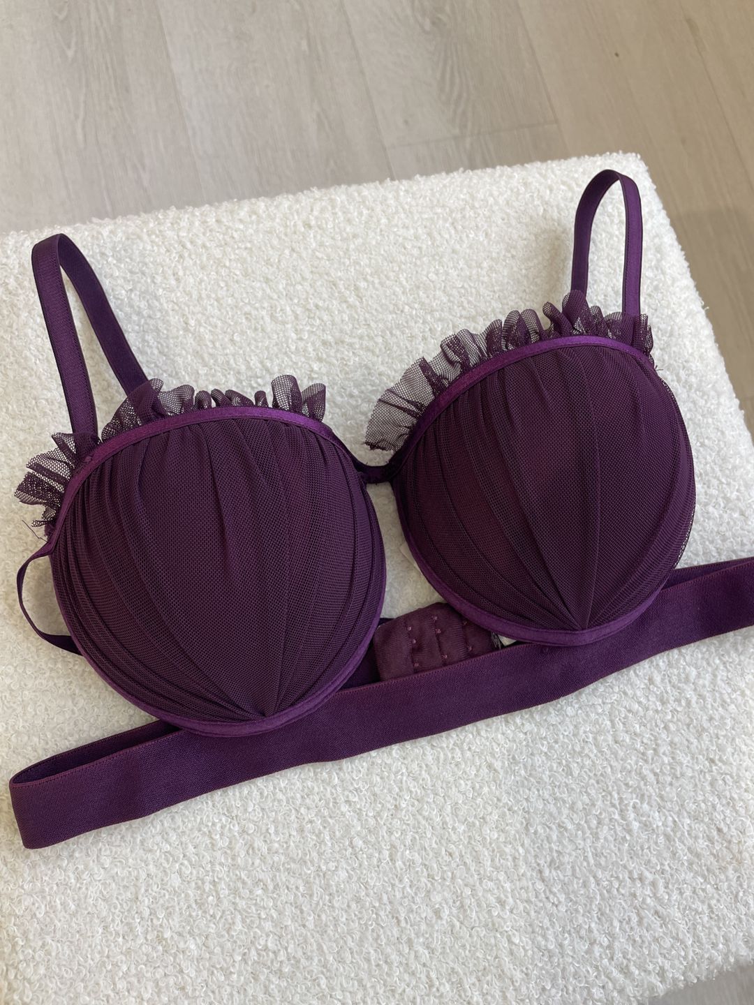 Büsthalter və tuman dəsti, bənövşəyi, elastan/pambıq, ölçü 80B — Mallar, Bakı (3)