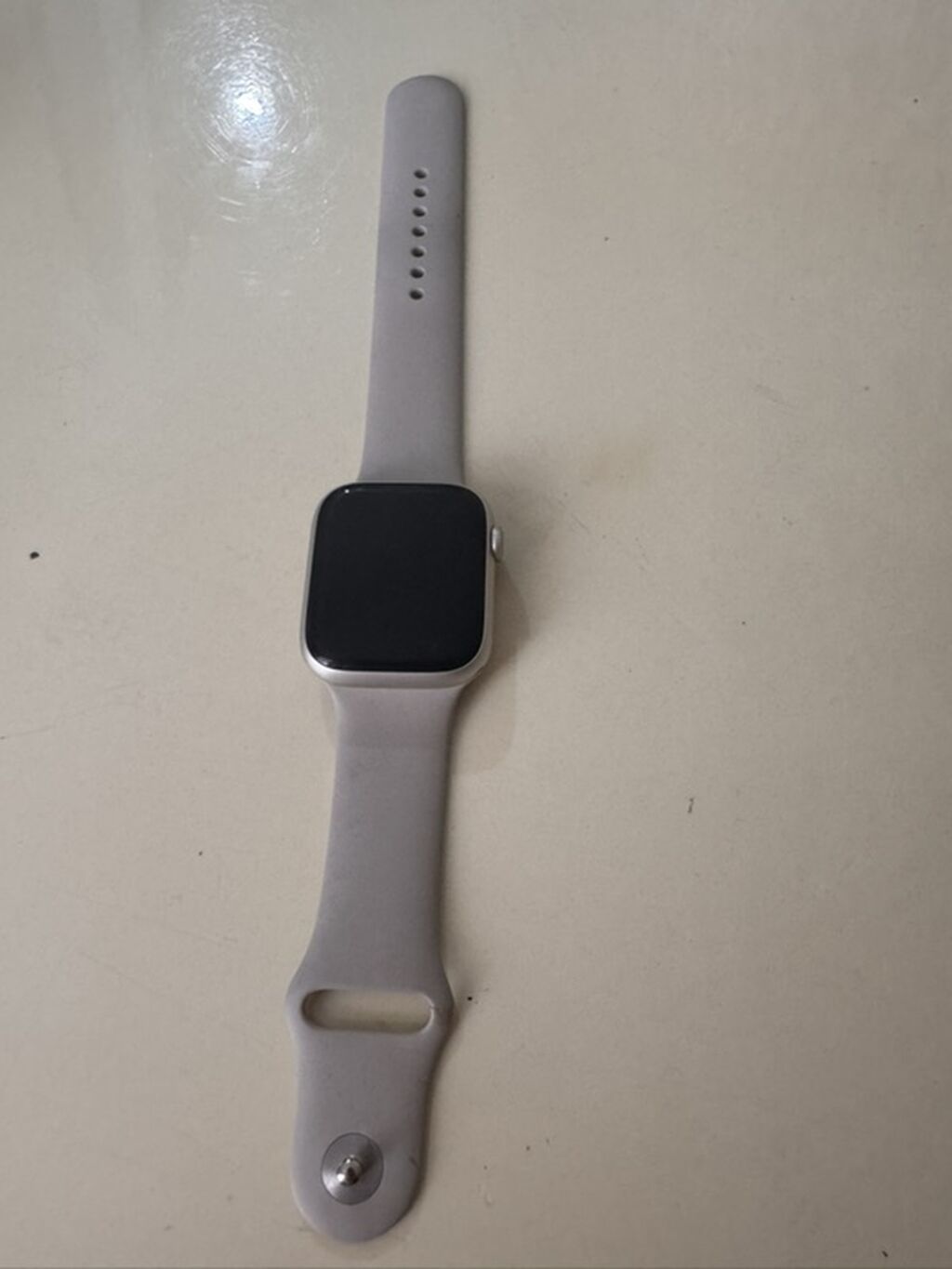 Apple Watch Series 9 (45mm, Starlight/Silver) Çox səliqəli istifadə — Ağıllı saatlar, Bakı (2)