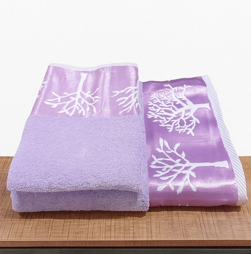 Dəsmal dəsti Nature, bənövşəyi, pambıq, 50×90 sm/70×140 sm, 2 əd — Mallar, Bakı