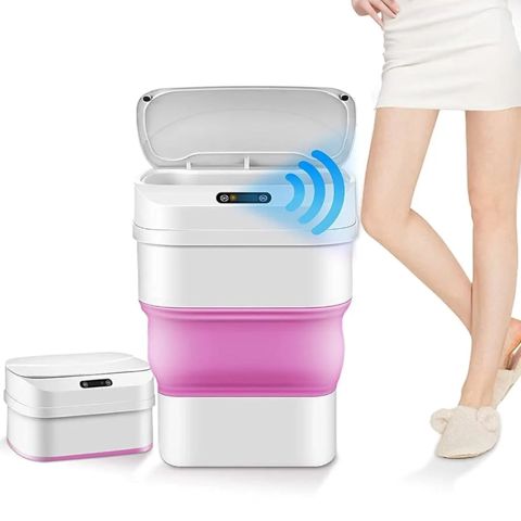 Zibil qabı İL-1241, plastik, ağ/çəhrayı, 17.5 l — Bakı