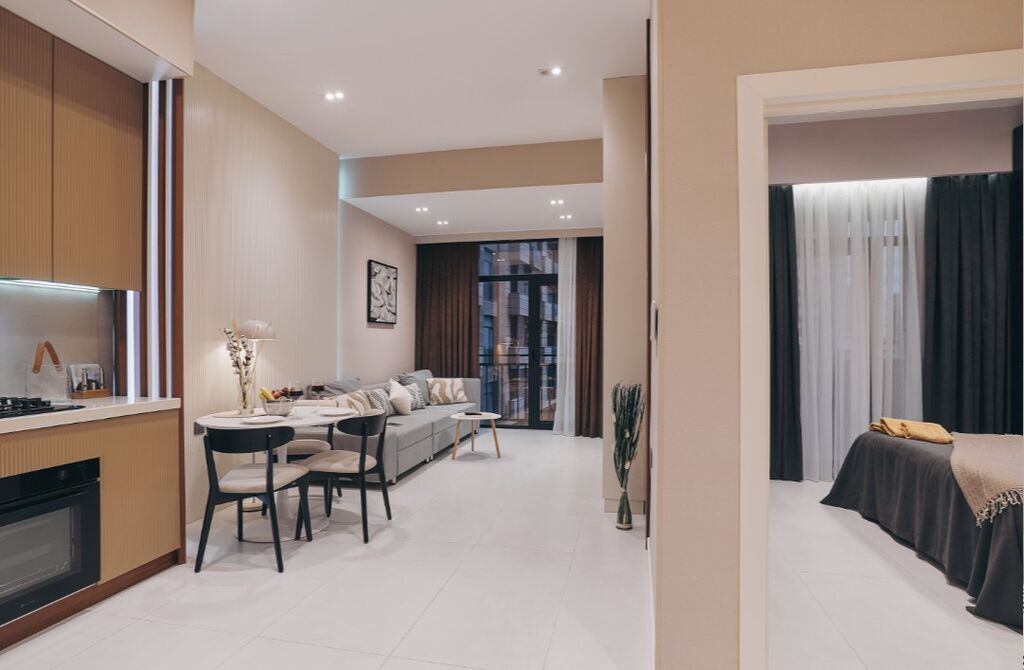 Gündəlik verilir 2 otaqlı yeni tikili 59 m², Nizami m. Malibo — Mətbəx mobilyası, Bakı (8)