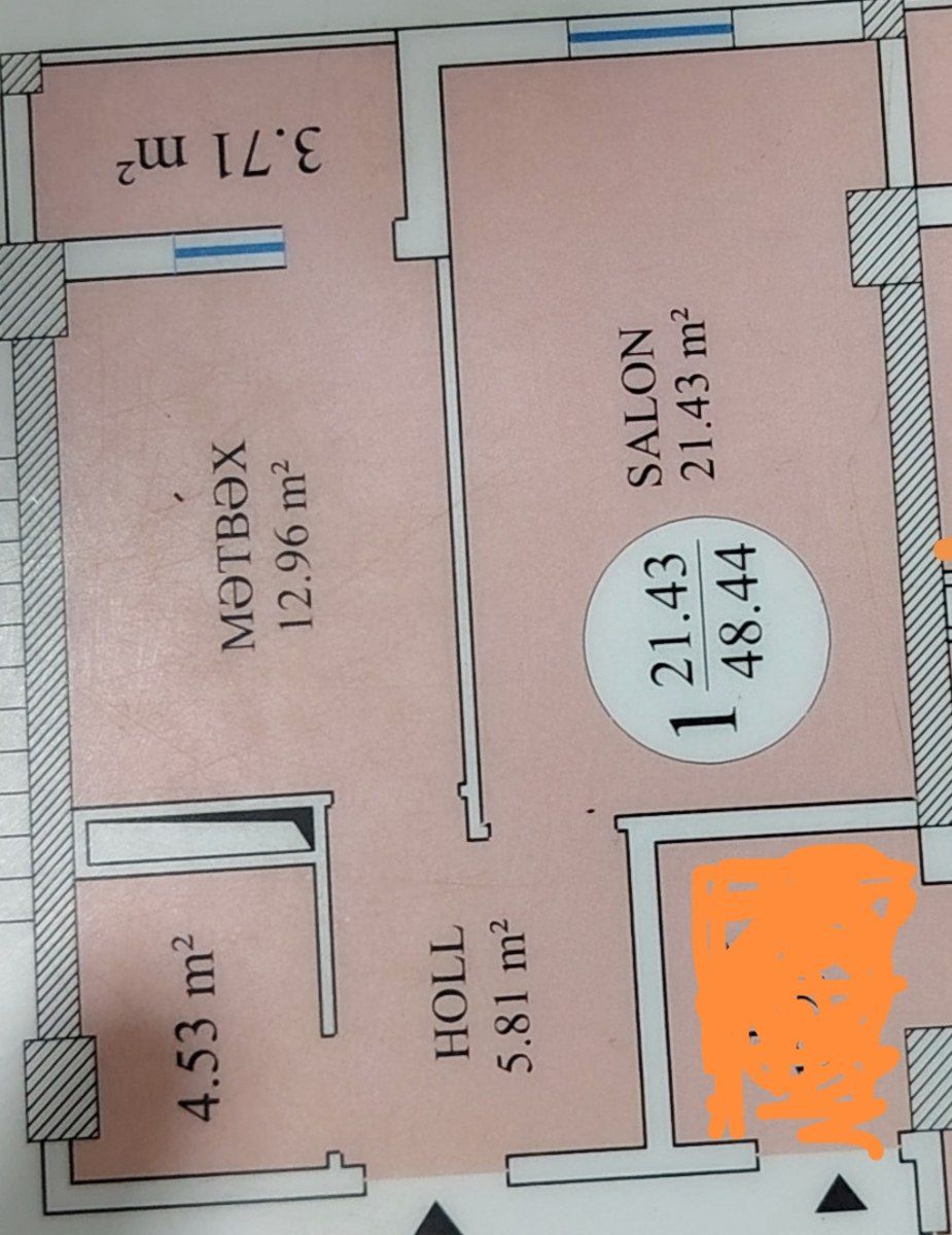 1-otaqlı mənzil, Saray qəs., 48.4 m² — Mənzil, Sumqayıt (5)
