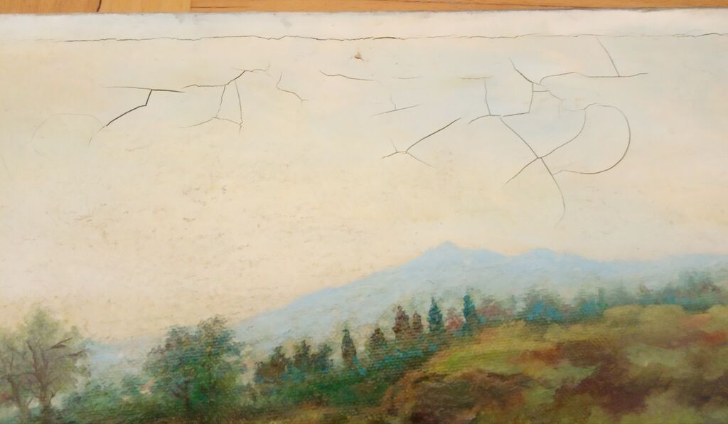 Yağlı boya tablo – “Şəlalə” (2009) - Mövzu: Təbiət mənzərəsi – yüksək — Şəkillər, plakatlular və çərçivələr, Bakı (2)
