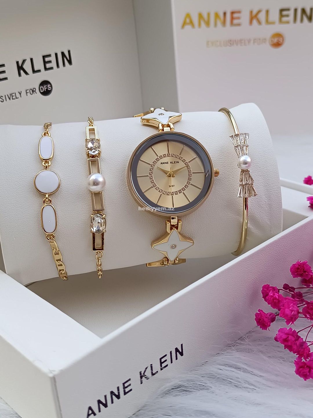 Anne Klein qol saat desti 0494 — Qol saatları, Bakı (3)