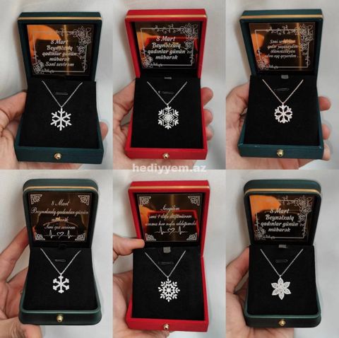 Hediyyelik Qab Gumus Sepler №6 — Necklaces and chains