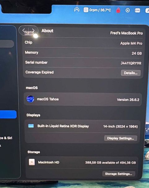 Apple MacBook Pro 14" (2024, noyabr buraxılışı) - Çip: Apple M4 Pro — Bakı