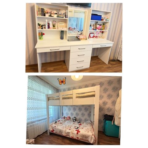 Oğlan və qız üçün, İşlənmiş, 2 təknəfərlik çarpayı, Yazı masası — 199 ₼ · Bakı · Uşaq mebeli dəstləri Oğlan və qız üçün, İşlənmiş, 2 təknəfərlik çarpayı, Yazı masası — Bakı