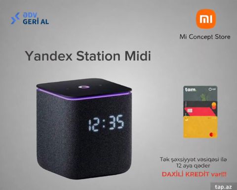 Ağıllı dinamik Yandex Station Midi Black — Xmi Store