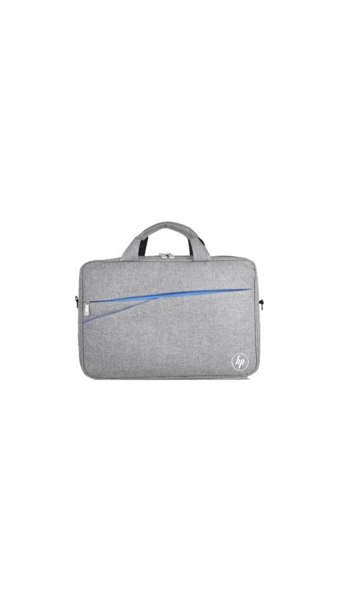 HP noutbuk çantası - Rəng: Boz (mavi vurğu xətli ön cib) - Material — Bakı