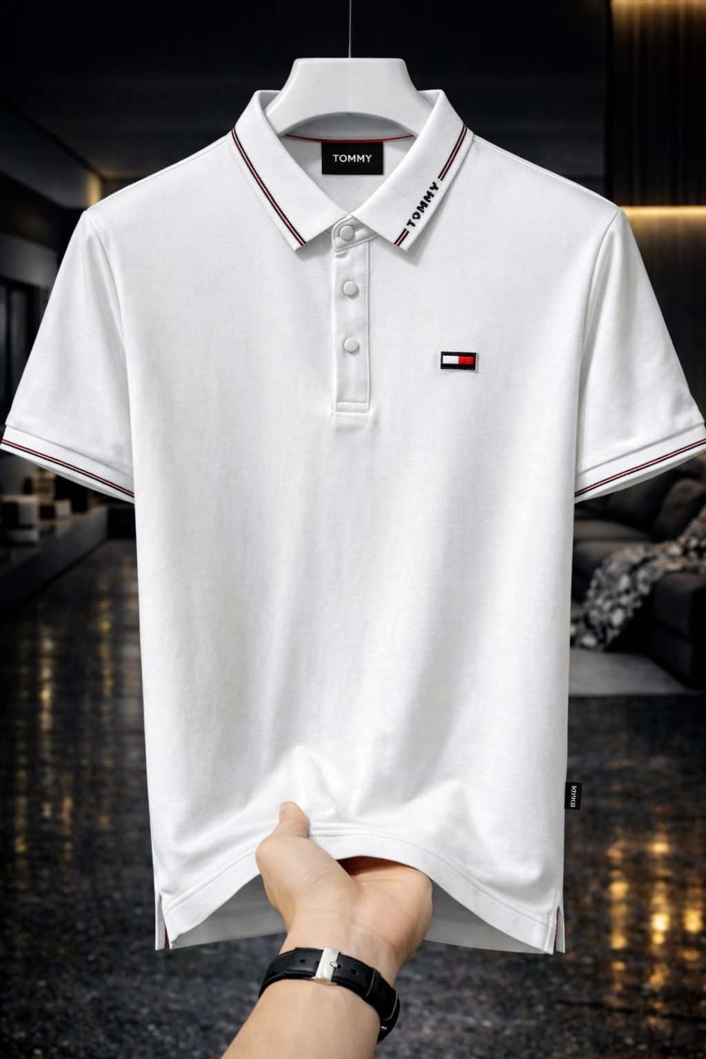 Polo kişilər üçün VC_2067407, ağ, pambıq, ölçü M — Mallar, Bakı