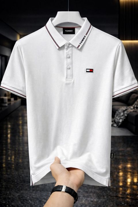 Polo kişilər üçün VC_2067407, ağ, pambıq, ölçü M — Bakı