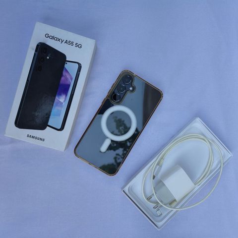 Samsung Galaxy A55 5G, 128 GB, rəng - Göy, Barmaq izi — Mehdiabad