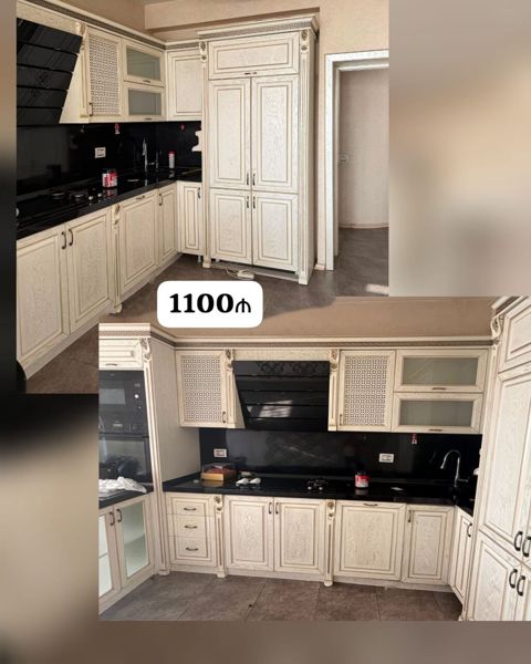 Məhsul: Klassik üslubda şpon üzlü mətbəx mebeli Qiymət: 1100₼ Ölçü — Bakı