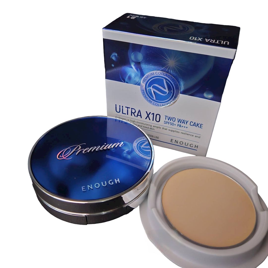 Kompakt kirşan Enough Ultra X 10 Two Way Cake SPF50+ PA ton 21 — Mallar, Bakı (2)