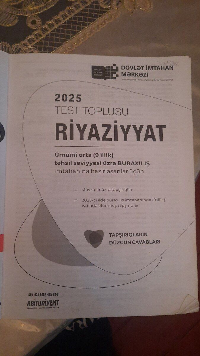 Test toplusu Riyaziyyat 9 — Məktəb və təhsil malları, Göygöl (4)