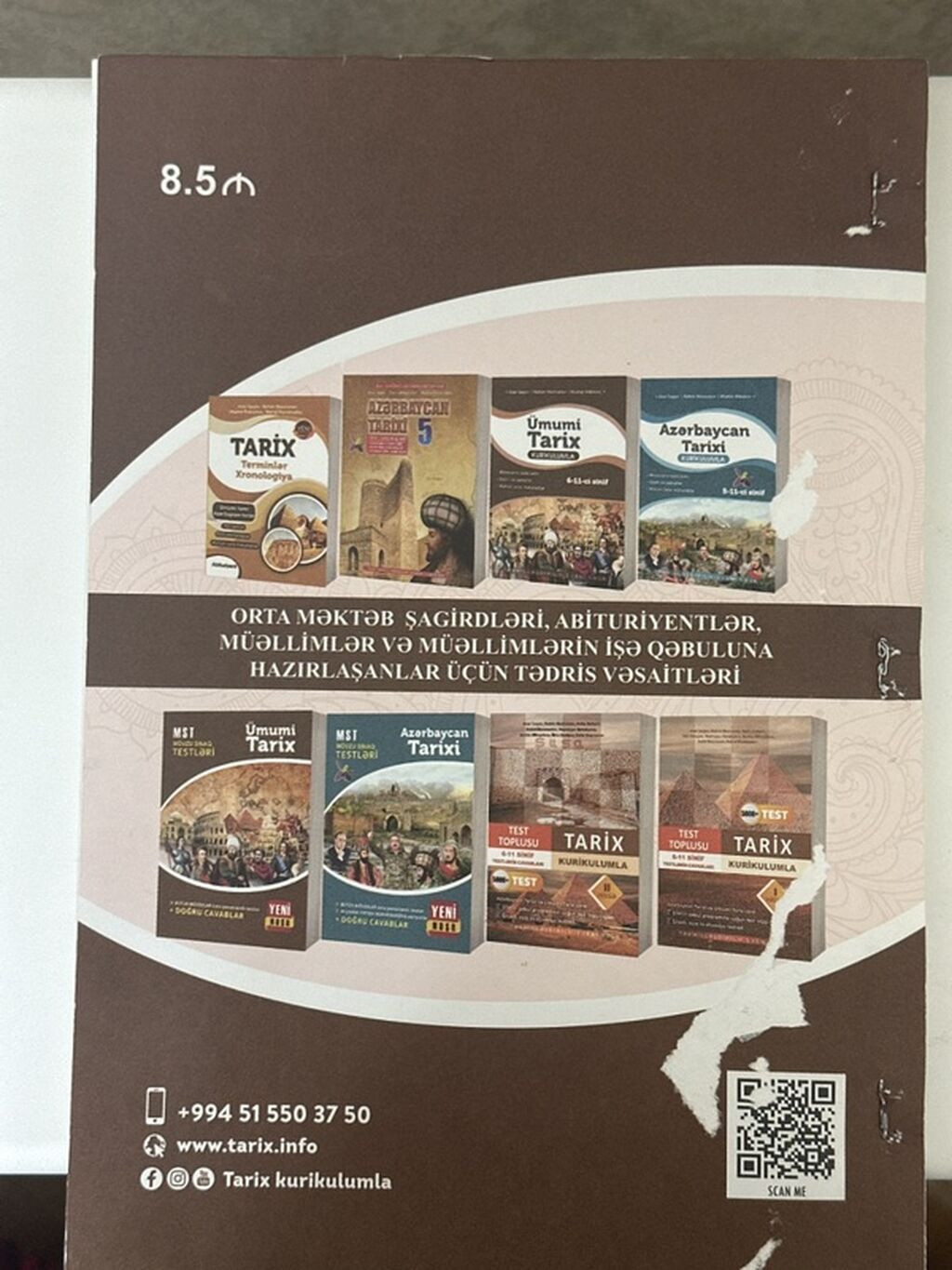 “Ümumi Tarix – Kurikulumla” dərs vəsaiti və “MST – Ümumi Tarix Mövzu — Kitablar, Sumqayıt (3)