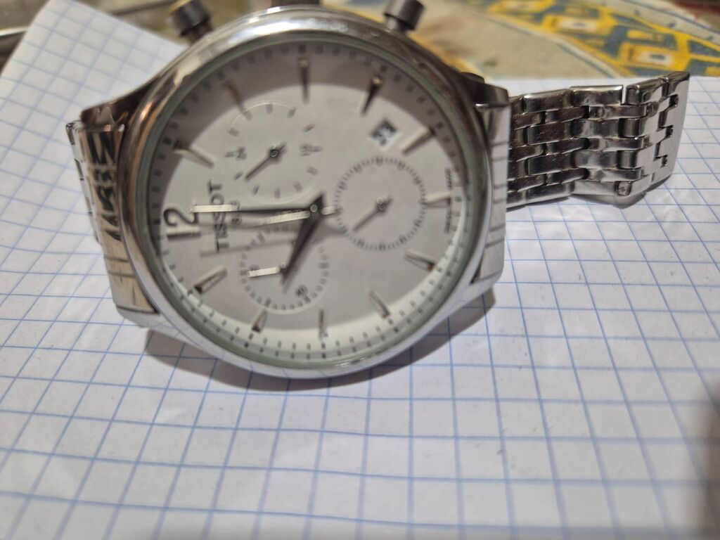 Tissot kişi qol saatı – xronoqraf, paslanmayan polad - Brend: Tissot — Qol saatları, Bakı
