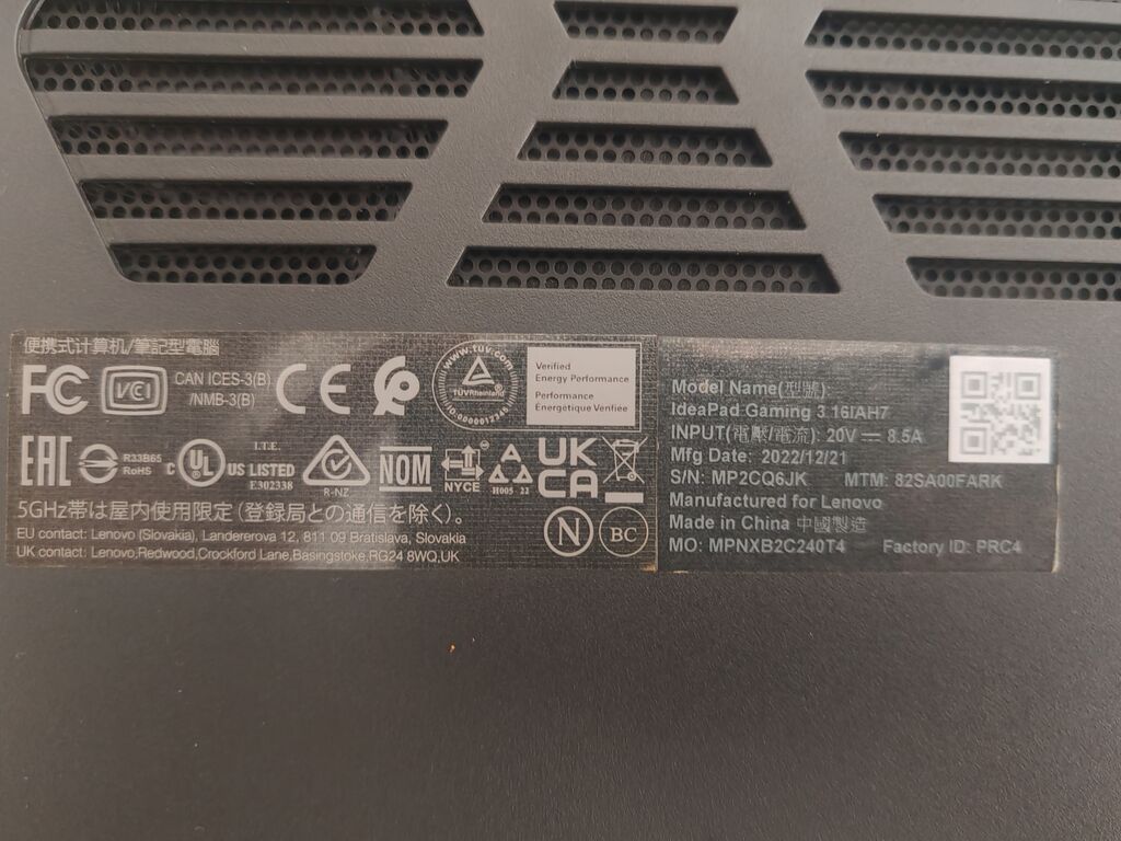 Salam, Lenovo IdeaPad Gaming 3 16IAH7 Ekranda klaviaturanin izi — Lenovo, Sumqayıt (4)