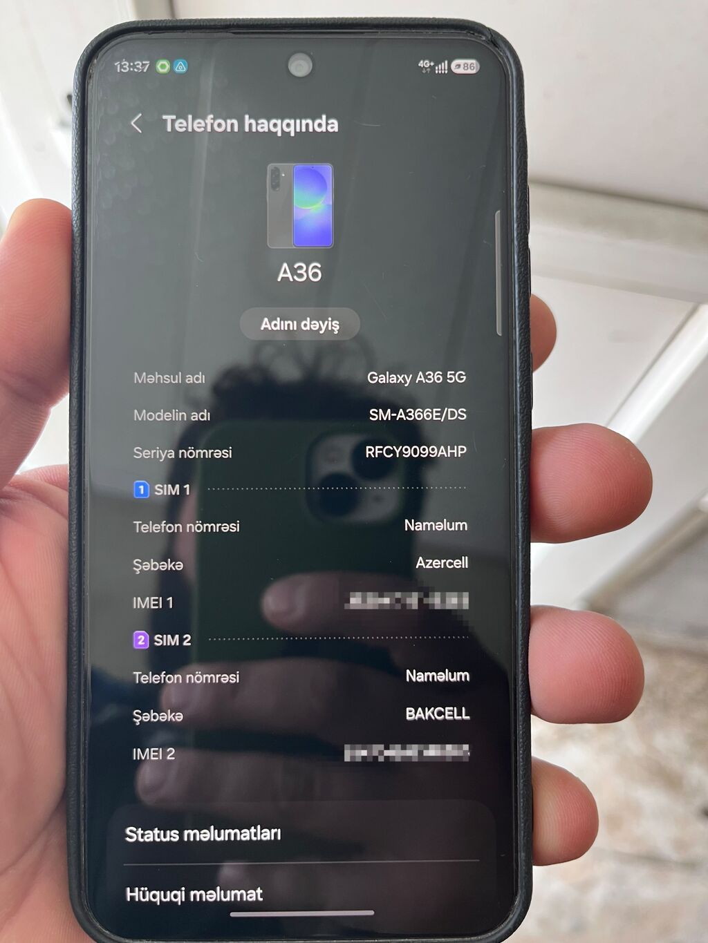 Samsung Galaxy A36 5G, rəng - Qara, İki sim kartlı — Samsung, Bakı