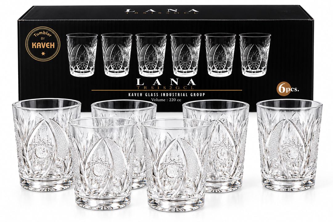 Stəkan dəsti Lana, şüşə, şəffaf, 220 ml, 6 əd — Mallar, Bakı