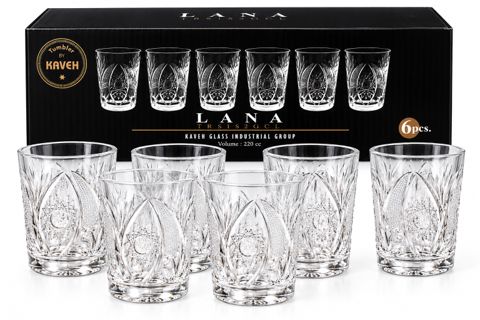 Stəkan dəsti Lana, şüşə, şəffaf, 220 ml, 6 əd — Bakı