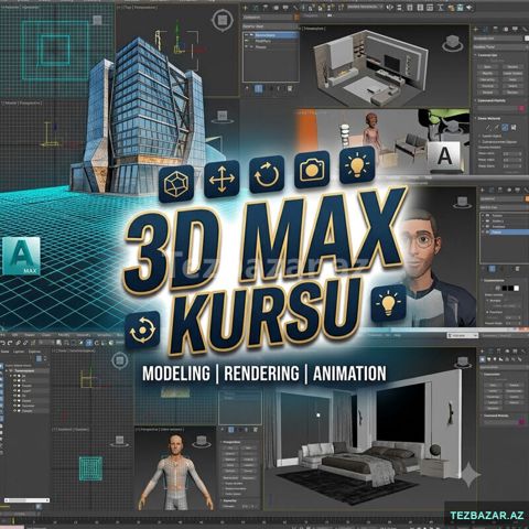 3ds Max Öyrən, V-rayla Render Et — Bakı