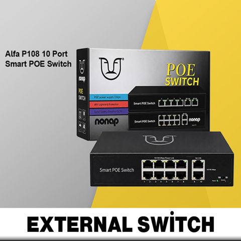 10 Port Alfa P108 Smart POE Switch — Bakı