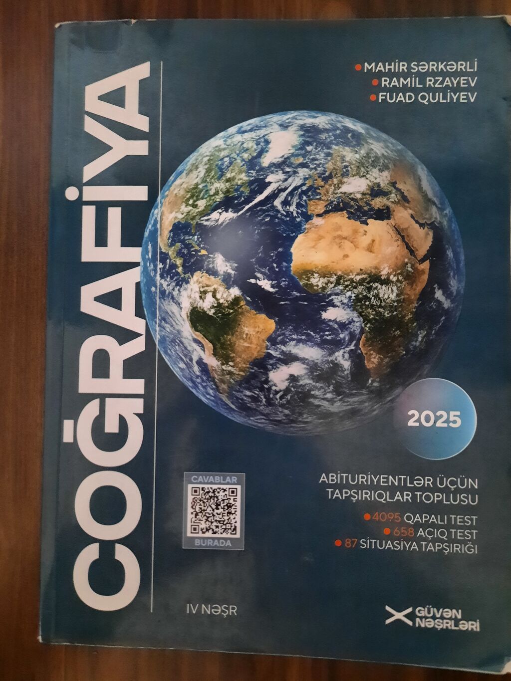 “Coğrafiya – Abituriyentlər üçün tapşırıqlar toplusu” (2025), IV nəşr — Kitablar, Bakı