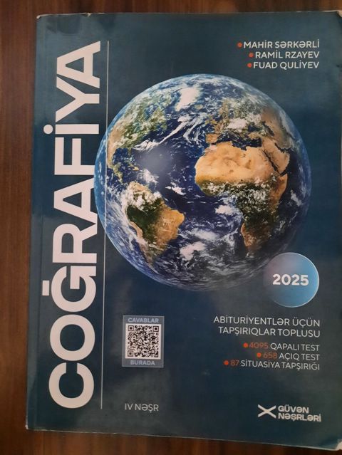 “Coğrafiya – Abituriyentlər üçün tapşırıqlar toplusu” (2025), IV nəşr — Bakı