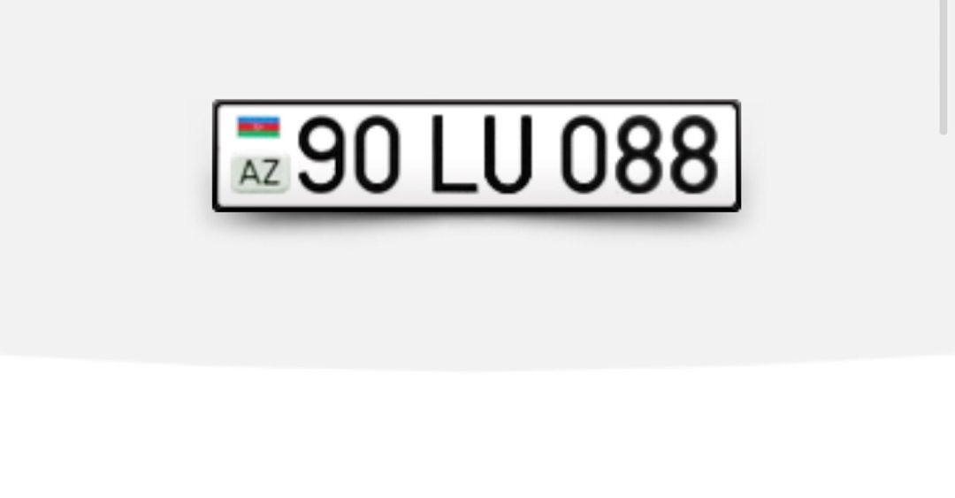 Avtomobil qeydiyyat nişanı - 90-LU-088 — Registriya nömrələri, Bakı