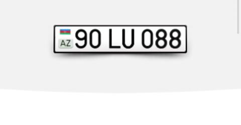 Avtomobil qeydiyyat nişanı - 90-LU-088 — Bakı