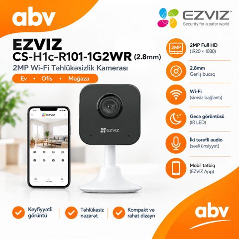 Kamera Ezvız CS-H1c-R101-1G2WR (2.8mm) 2MP — Bakı
