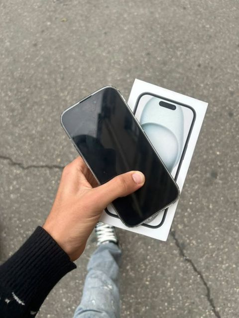 IPhone 15, 128 GB, Qara, Face ID — Bakı