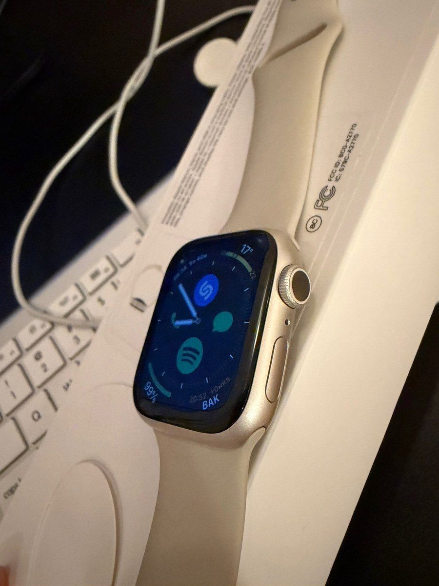 Apple Watch Series 8 Aluminum Starlight 41mm — Ağıllı saatlar və biləkliklər, Bakı (3)