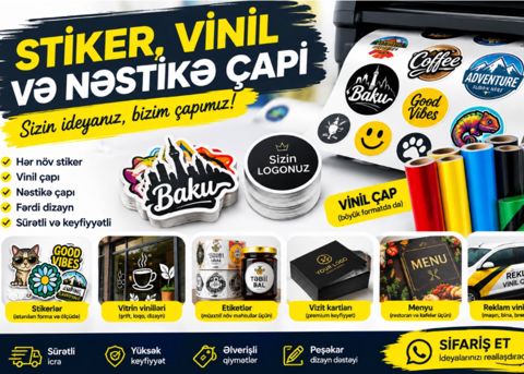 Vinil və stiker çapı — Bakı
