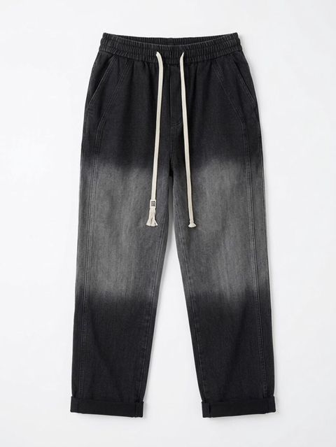 Unisex denim şalvar – qradient (ombre) effekti ilə - Parça: Yüngül — Xırdalan
