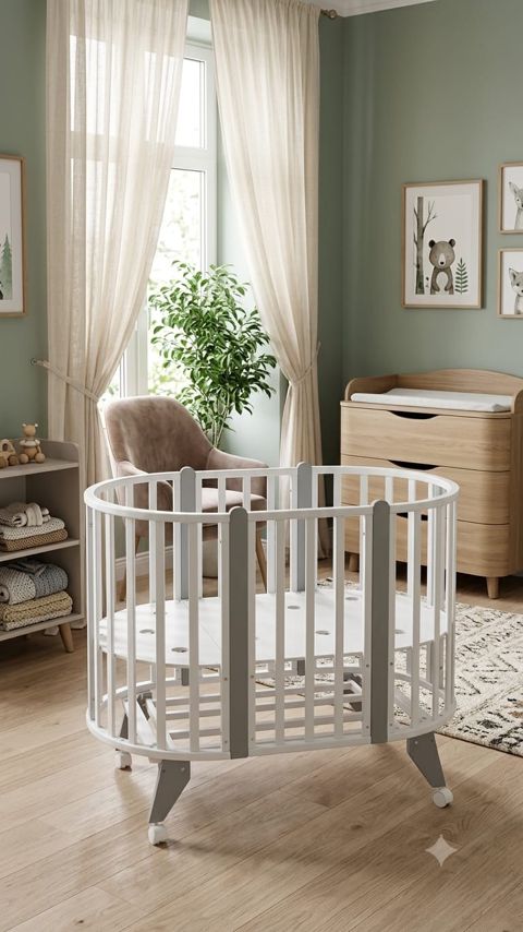 Beşik 4892, MDF, ağ, 125x75 sm — Bakı